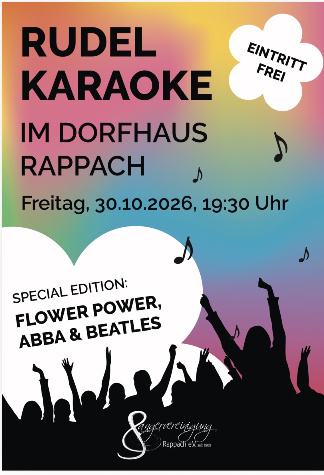 Rudel Karaoke im Dorfhaus Rappach